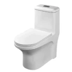 Inodoro ONEPIECE blanco - botón rectangular